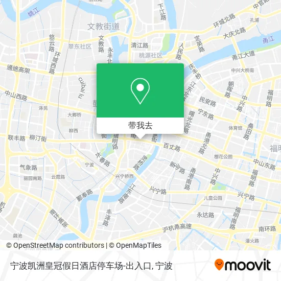 宁波凯洲皇冠假日酒店停车场-出入口地图