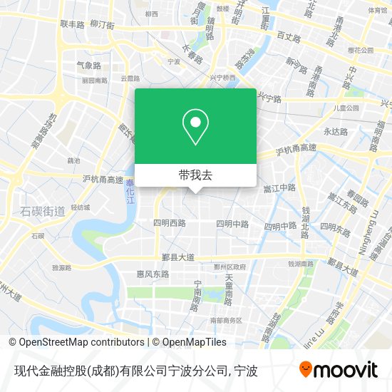 现代金融控股(成都)有限公司宁波分公司地图