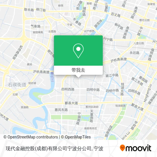 现代金融控股(成都)有限公司宁波分公司地图