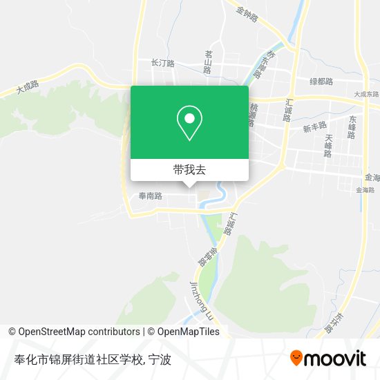 奉化市锦屏街道社区学校地图