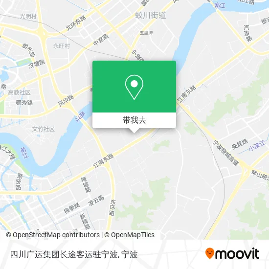 四川广运集团长途客运驻宁波地图