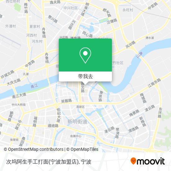 次坞阿生手工打面(宁波加盟店)地图