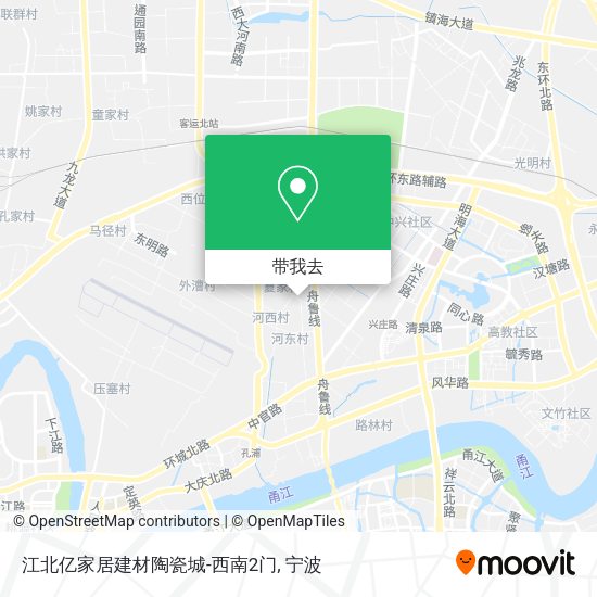 江北亿家居建材陶瓷城-西南2门地图