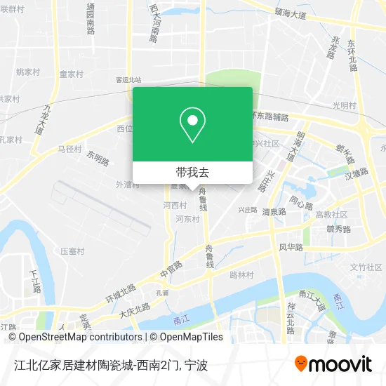 江北亿家居建材陶瓷城-西南2门地图