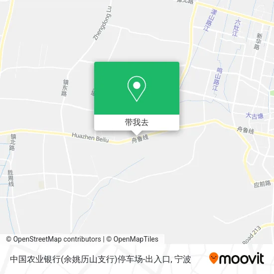 中国农业银行(余姚历山支行)停车场-出入口地图