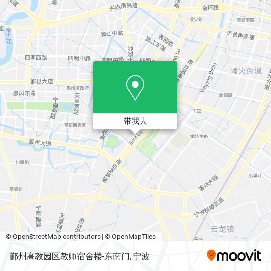 鄞州高教园区教师宿舍楼-东南门地图