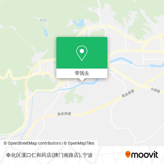 奉化区溪口仁和药店(牌门南路店)地图