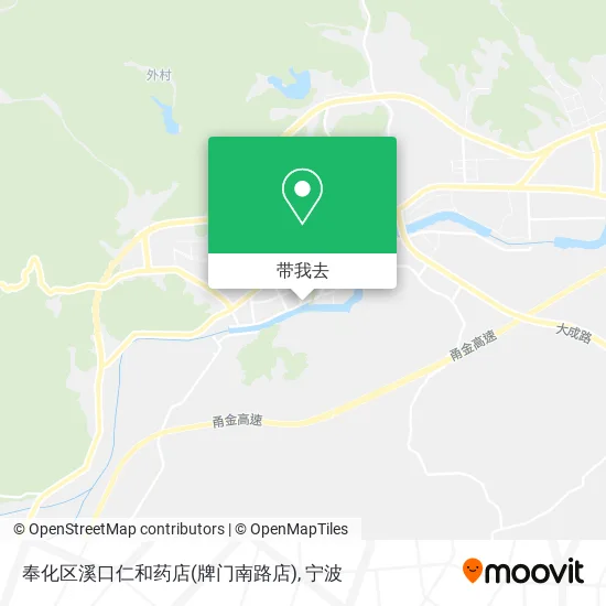 奉化区溪口仁和药店(牌门南路店)地图