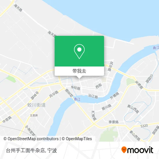 台州手工面牛杂店地图