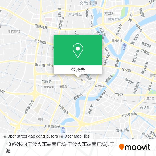 10路外环(宁波火车站南广场-宁波火车站南广场)地图