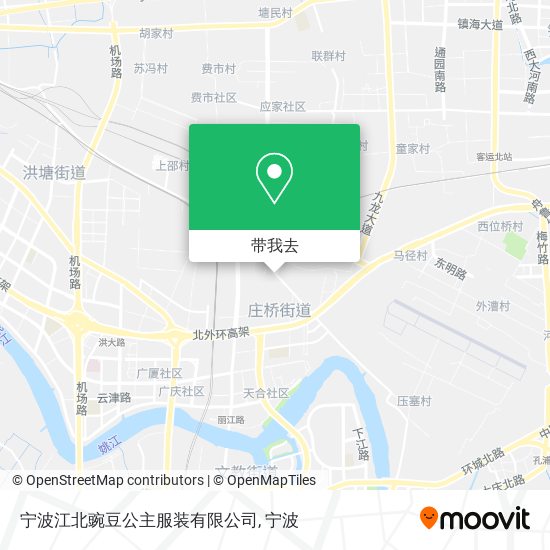 宁波江北豌豆公主服装有限公司地图