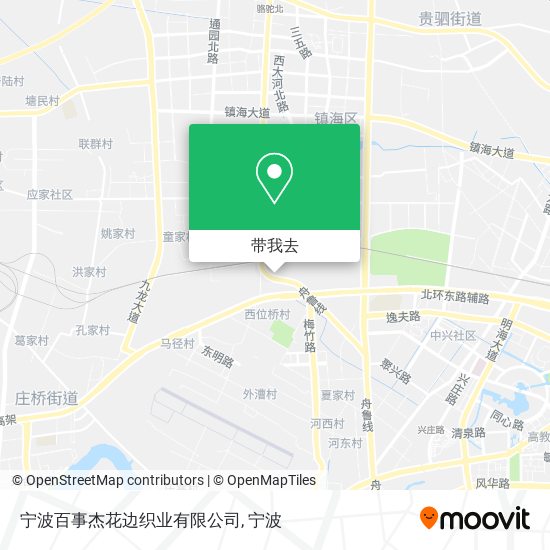 宁波百事杰花边织业有限公司地图