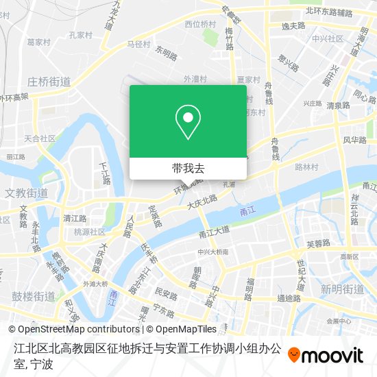 江北区北高教园区征地拆迁与安置工作协调小组办公室地图