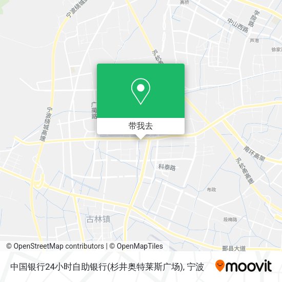 中国银行24小时自助银行(杉井奥特莱斯广场)地图