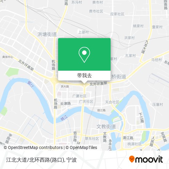 江北大道/北环西路(路口)地图