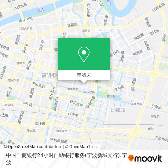 中国工商银行24小时自助银行服务(宁波新城支行)地图