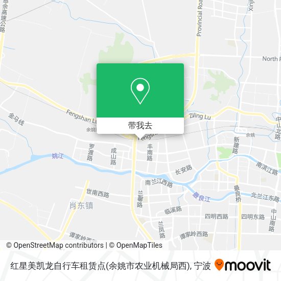 红星美凯龙自行车租赁点(余姚市农业机械局西)地图