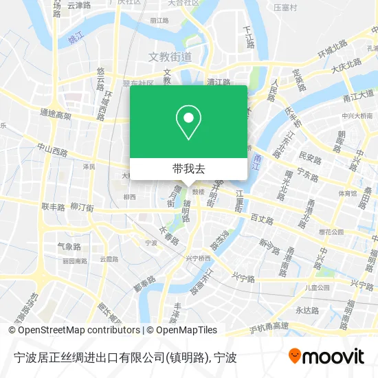 宁波居正丝绸进出口有限公司(镇明路)地图