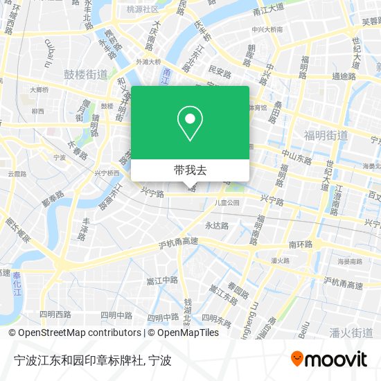 宁波江东和园印章标牌社地图