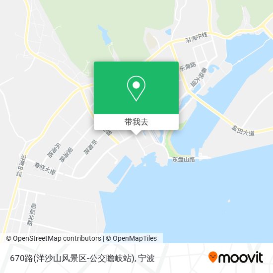 670路(洋沙山风景区-公交瞻岐站)地图