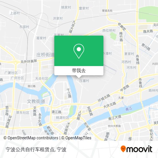 宁波公共自行车租赁点地图