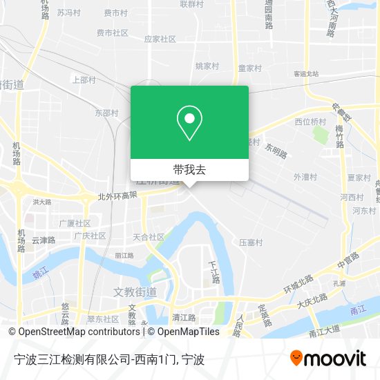 宁波三江检测有限公司-西南1门地图