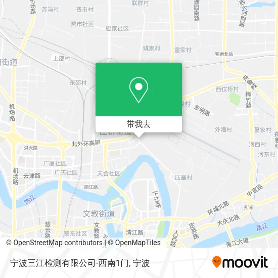 宁波三江检测有限公司-西南1门地图
