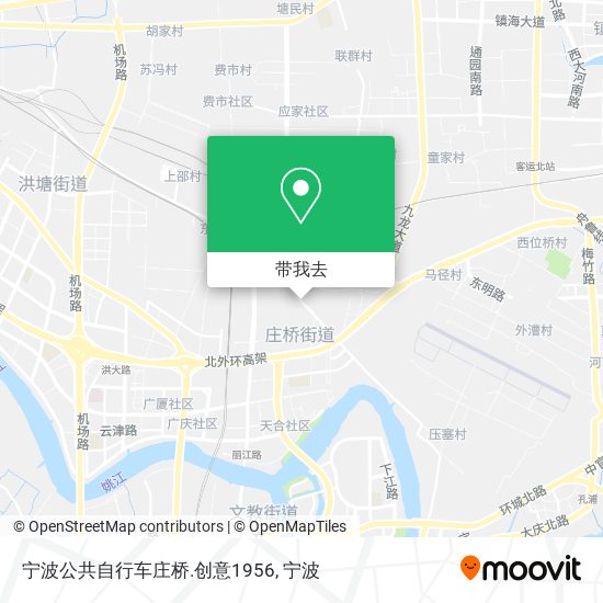宁波公共自行车庄桥.创意1956地图