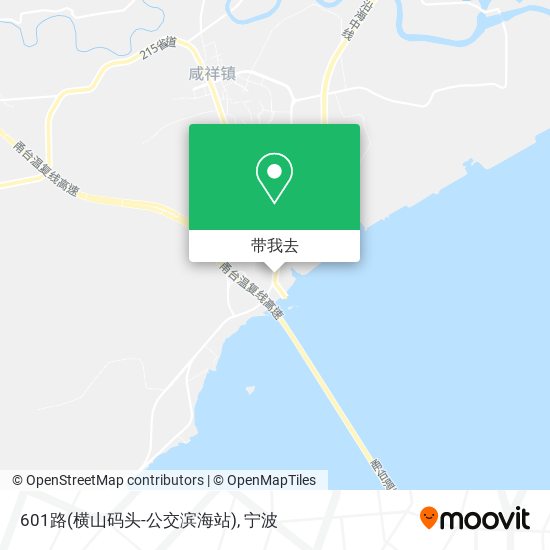 601路(横山码头-公交滨海站)地图