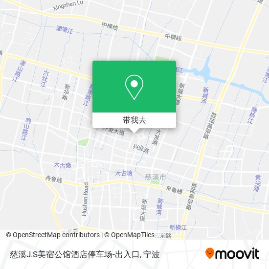 慈溪J.S美宿公馆酒店停车场-出入口地图