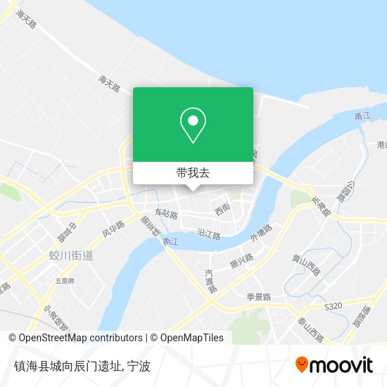 镇海县城向辰门遗址地图