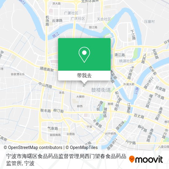 宁波市海曙区食品药品监督管理局西门望春食品药品监管所地图