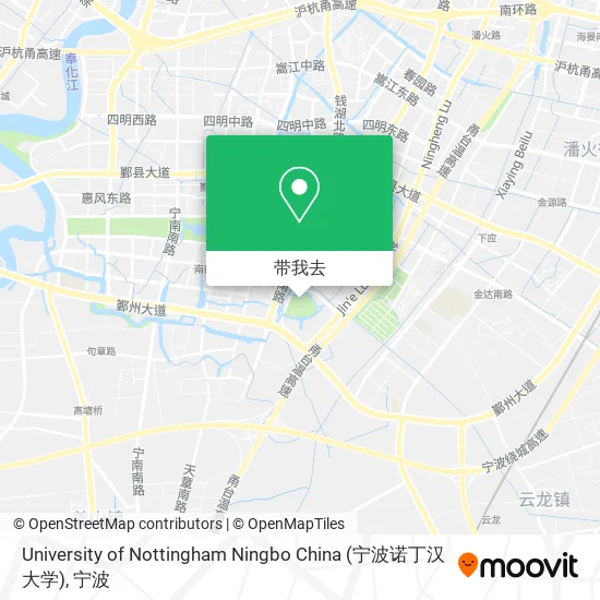 University of Nottingham Ningbo China (宁波诺丁汉大学)地图