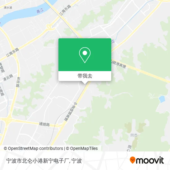 宁波市北仑小港新宁电子厂地图