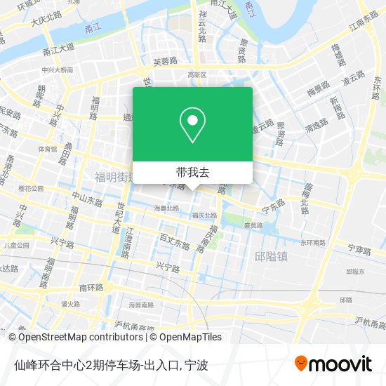 仙峰环合中心2期停车场-出入口地图