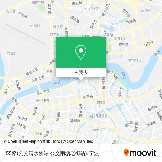 55路(公交清水桥站-公交南塘老街站)地图