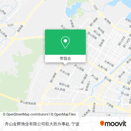 舟山金辉渔业有限公司驻大胜办事处地图