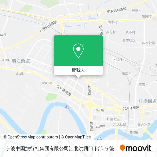 宁波中国旅行社集团有限公司江北洪塘门市部地图