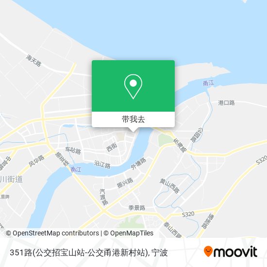 351路(公交招宝山站-公交甬港新村站)地图