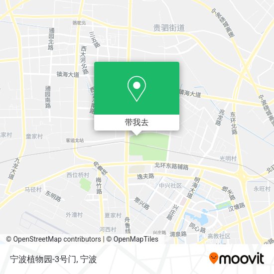 宁波植物园-3号门地图