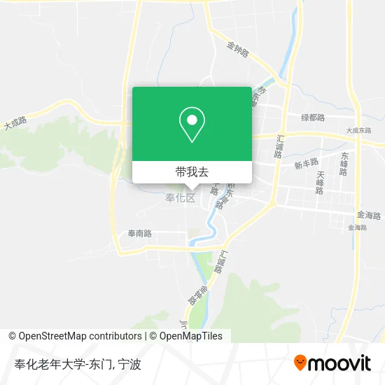 奉化老年大学-东门地图