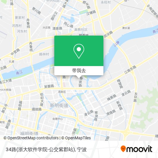 34路(浙大软件学院-公交紫郡站)地图