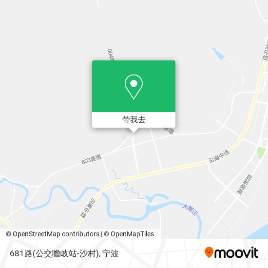681路(公交瞻岐站-沙村)地图