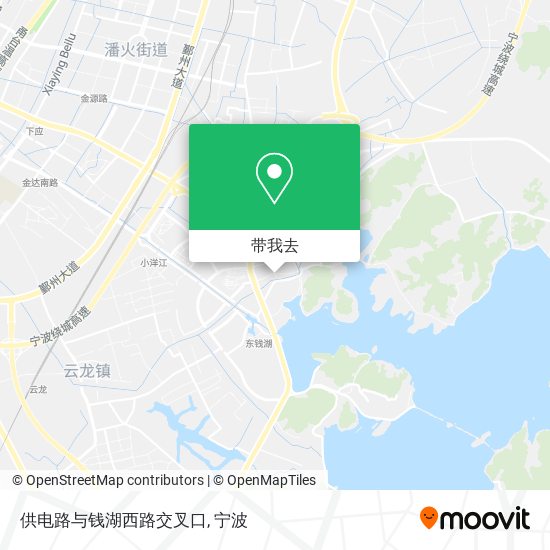 供电路与钱湖西路交叉口地图