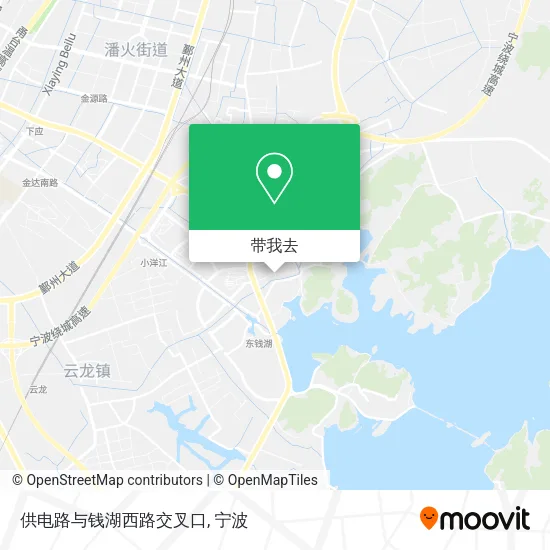 供电路与钱湖西路交叉口地图