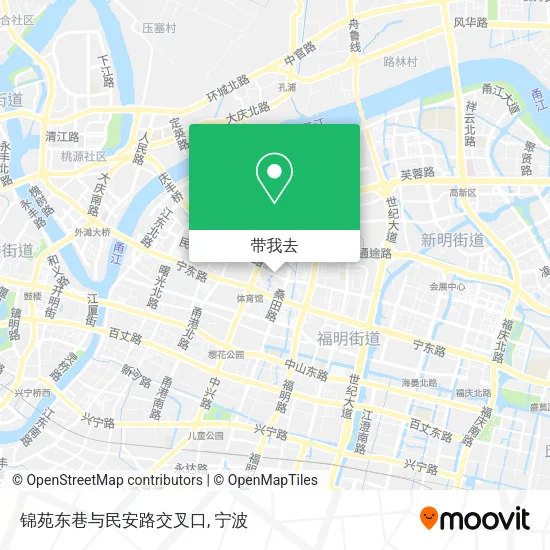 锦苑东巷与民安路交叉口地图