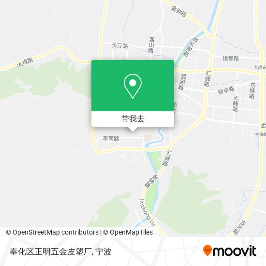 奉化区正明五金皮塑厂地图