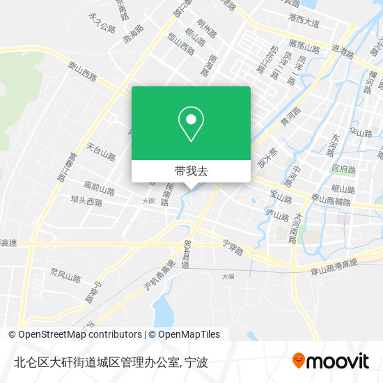 北仑区大矸街道城区管理办公室地图