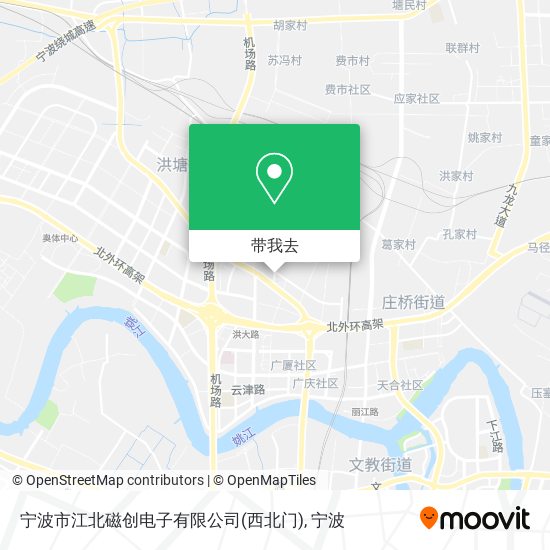 宁波市江北磁创电子有限公司(西北门)地图