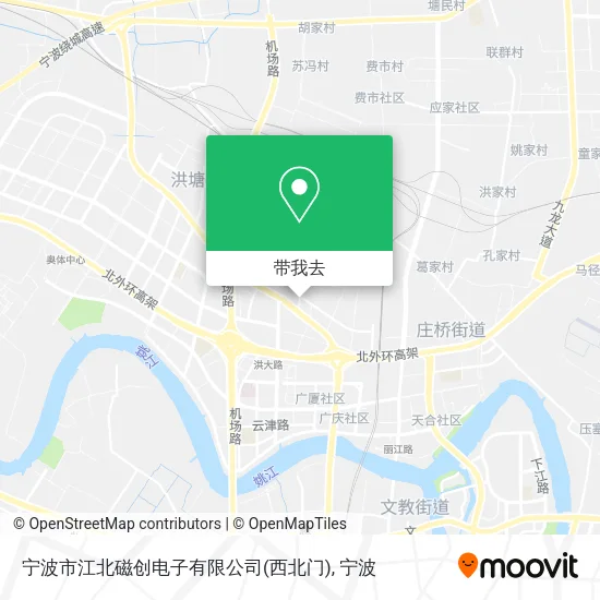 宁波市江北磁创电子有限公司(西北门)地图